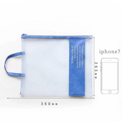 1Gb Creative A4 failu turētājs Pārnēsājams rāvējslēdzēja failu maisiņš kancelejas piederumu organizators Studentu uzglabāšanas soma Skolas biroja piederumi