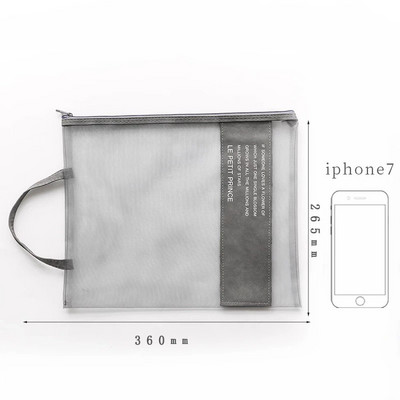 1Gb Creative A4 failu turētājs Pārnēsājams rāvējslēdzēja failu maisiņš kancelejas piederumu organizators Studentu uzglabāšanas soma Skolas biroja piederumi