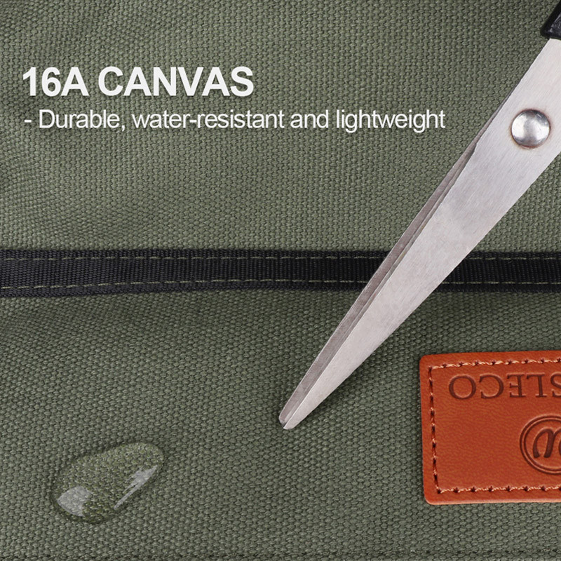 Kaasaskantav tööriistade rullkoti kott Mutrivõti Kruvikeeraja Tangid Rullkoti ümbris Lõuend rull-tööriistakott Korraldaja Tööriistad Hoiukoti ümbris