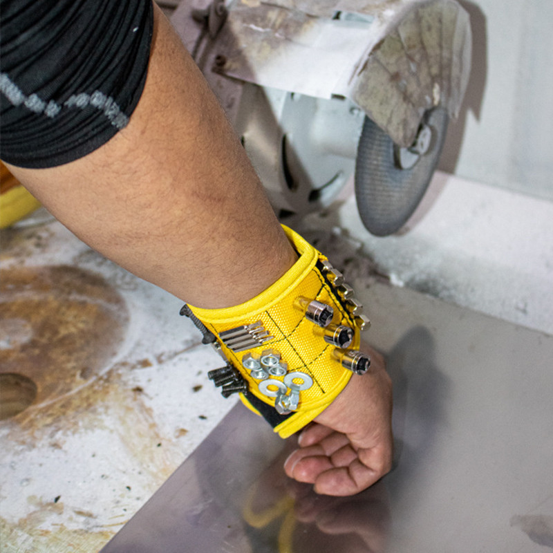 Magnetska narukvica s jakim magnetima drži čavle, svrdlo. Poklon za oca, dečka. Vijak za remen Držač za pohranu alata Zapešće