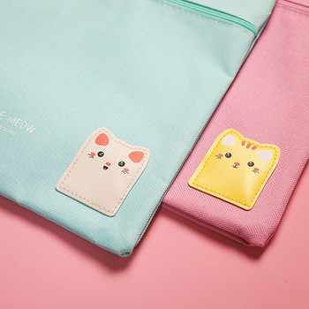 Τσάντα αρχείων διπλής στρώσης Α4 Cute Cat File Folder Αποθήκευση αρχείων γραφικής ύλης Θήκη φακέλου Students School Supplies Office Τσάντα εγγράφων