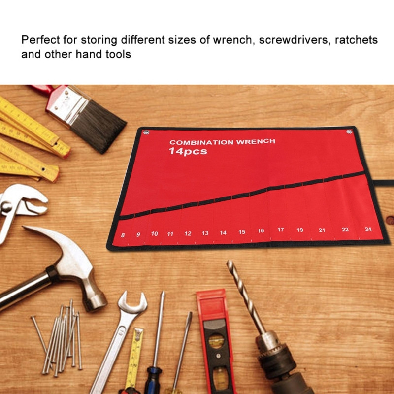 Atlokamais Oksfordas uzgriežņu atslēgas saritināmā soma instrumentu maisiņš elektriķim santehniķim, galdnieka augstas kvalitātes instrumentu sarullējamā soma