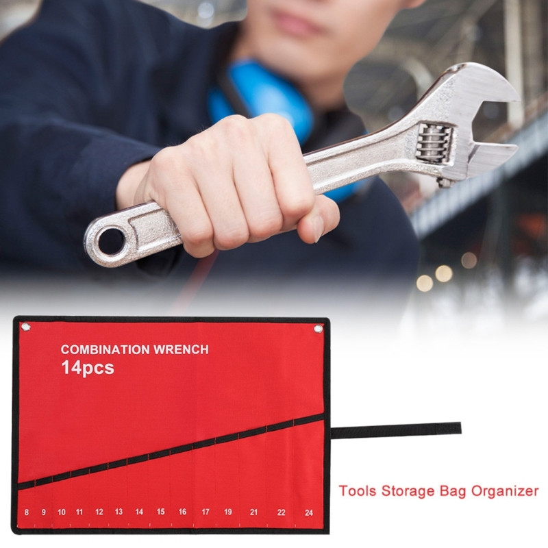 Atlokamais Oksfordas uzgriežņu atslēgas saritināmā soma instrumentu maisiņš elektriķim santehniķim, galdnieka augstas kvalitātes instrumentu sarullējamā soma
