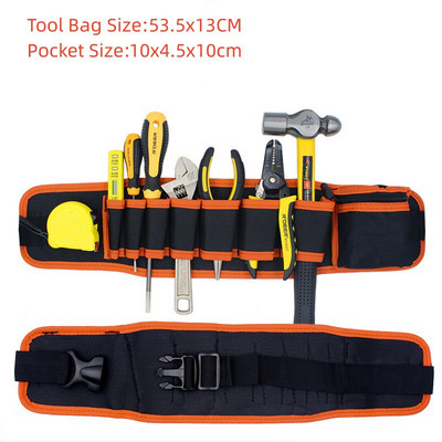 Višenamjenska električarska torba za alat Držač za pohranu Vrtni komplet alata Pakiranje oko struka Alat za popravak hardvera Džepni ključ za struk Kliješta