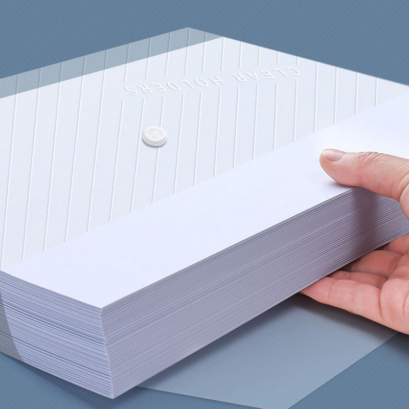 10 komada A4 prozirnih plastičnih mapa s datotekama s zatvaranjem na kopču Vodootporna torba s datotekama, organizator za studente, džepni pribor za pisanje