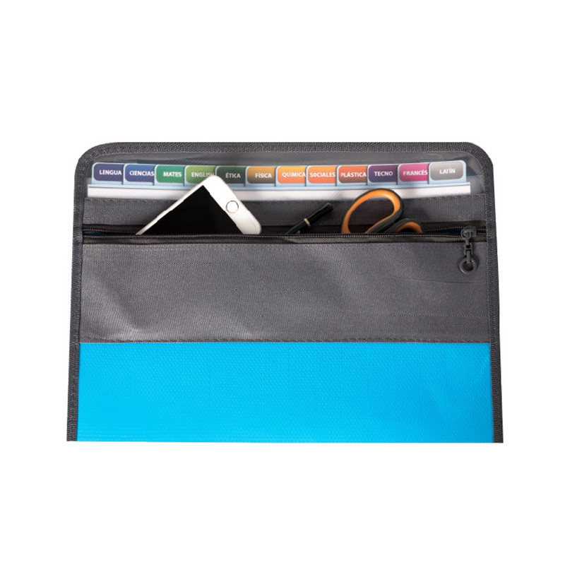 Noul organizator de fișiere cu 13 buzunare pentru acordeon A4 Organizator de documente Folder de fișiere cu fermoar cu închidere cu fermoar