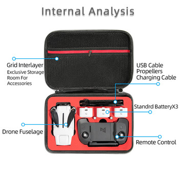Φορητή θήκη X8 Mini Θήκη Αντικραδασμικής τσάντας Προστατευτική θήκη μεταφοράς για Fimi X8 MINI Αξεσουάρ Drone Τσάντα αποθήκευσης
