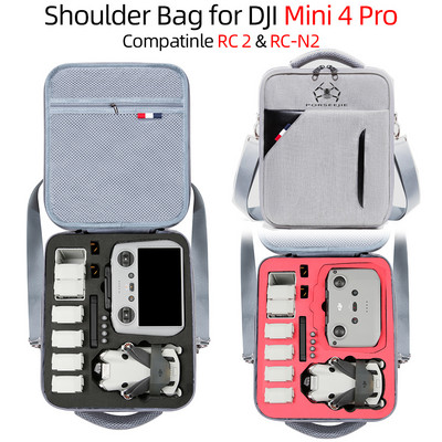 Για DJI Mini 4 Pro Shoulder Bag Αξεσουάρ Drone Θήκη αποθήκευσης RC 2/RC N2 Accessories Τσάντα χειρός ώμου