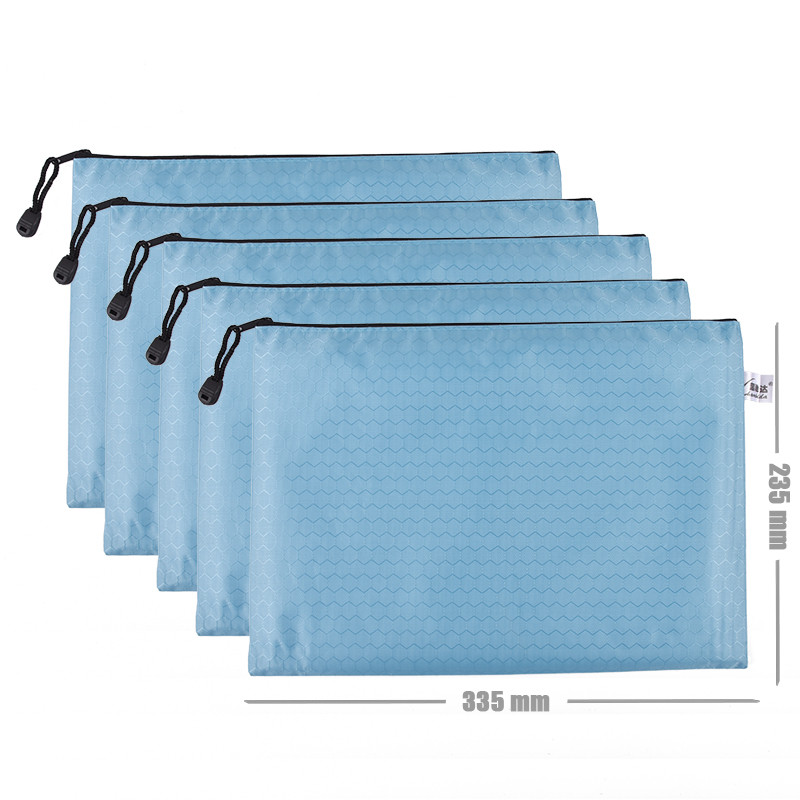 5 tk veekindlad tõmblukuga failikotid - A4 suurus Oxford Office`i dokumendid Kosmeetika Kontoritarbed Reisitarvikud