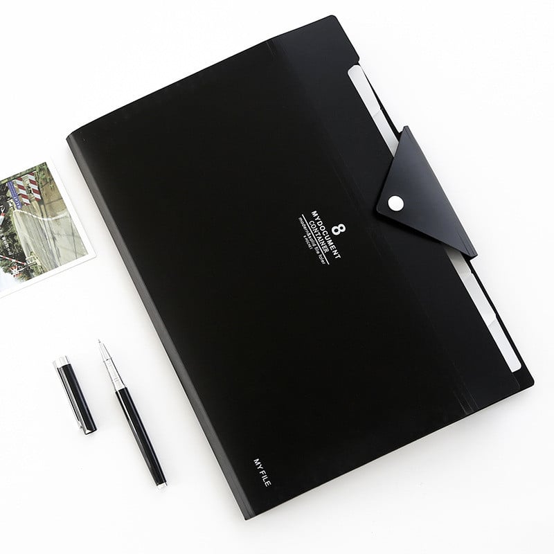 A4 8 slāņu pogu failu maisiņš Studentu pārbaudes papīrs Biroja materiāli Kancelejas piederumi Vairāku krāsu rakstāmgalda organizators