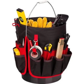 Bucket Organizer Pouch Storage Bag 42 Grids Τσάντα εργαλείων κηπουρικής τσέπης Θήκη εργαλείων κήπου Τσάντα εργαλείων χειρός Τσάντα για φύτευση Καλάθι