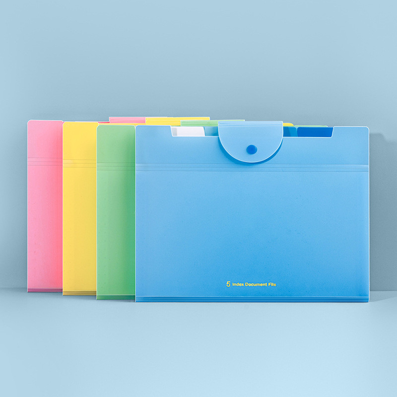 A4 5 langelių kelių sluoksnių dokumentų maišelis Studentų biuro laikymo bandymas Popierinio maišelio dokumentų tvarkytuvas