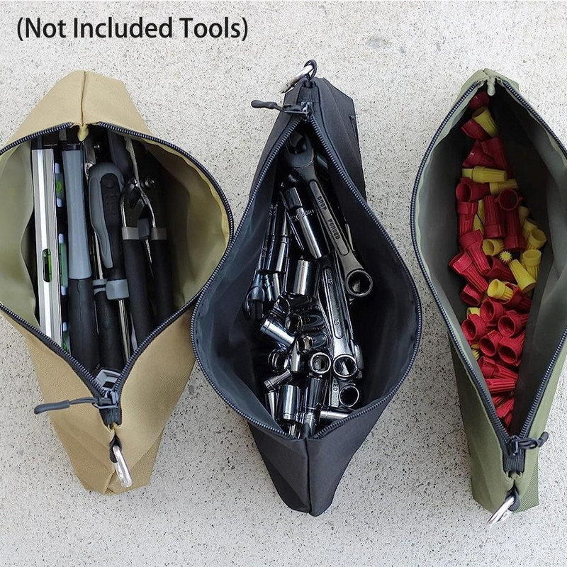 Višenamjenska torbica za alat Torba na patentni zatvarač s karabinerom Prijenosna torbica za pohranjivanje alata Praktične torbe za pohranjivanje uredskog pribora