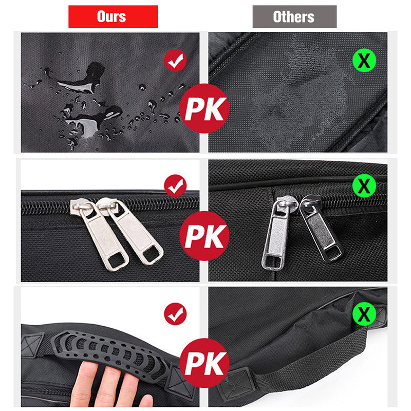 41 collas Oksfordas ģitāras futrālis, 5 mm kokvilnas, mīksta 600D Oksfordas mugursoma, dubultā plecu siksniņa, polsterēta pārnēsāšanas ģitāras soma XA847M