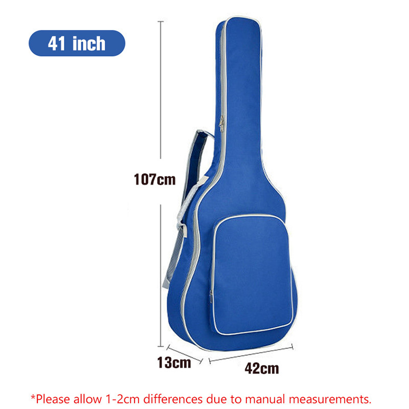 41 collas Oksfordas ģitāras futrālis, 5 mm kokvilnas, mīksta 600D Oksfordas mugursoma, dubultā plecu siksniņa, polsterēta pārnēsāšanas ģitāras soma XA847M
