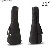 21 collas ģitāras soma neilona oksforda ukulele ūdensizturīga ģitāras vāciņš, mīksts futrālis, regulējams plecu siksnas, ģitāras somas, melnas