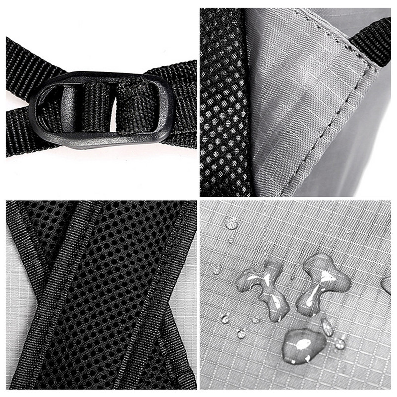 Vanjski vodootporan veliki kapacitet, sklopivi ruksak, naramenica, podesiva putna torba za pohranu, paket za planinarenje, dvostruka mreža