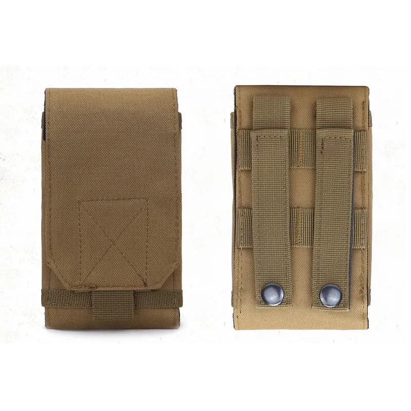 Kültéri terepszínű táska Tactical Army telefontartó Sport deréköv tok Vízálló nylon EDC sport vadász Camo táskák hátizsákban