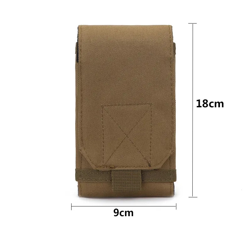 Kültéri terepszínű táska Tactical Army telefontartó Sport deréköv tok Vízálló nylon EDC sport vadász Camo táskák hátizsákban