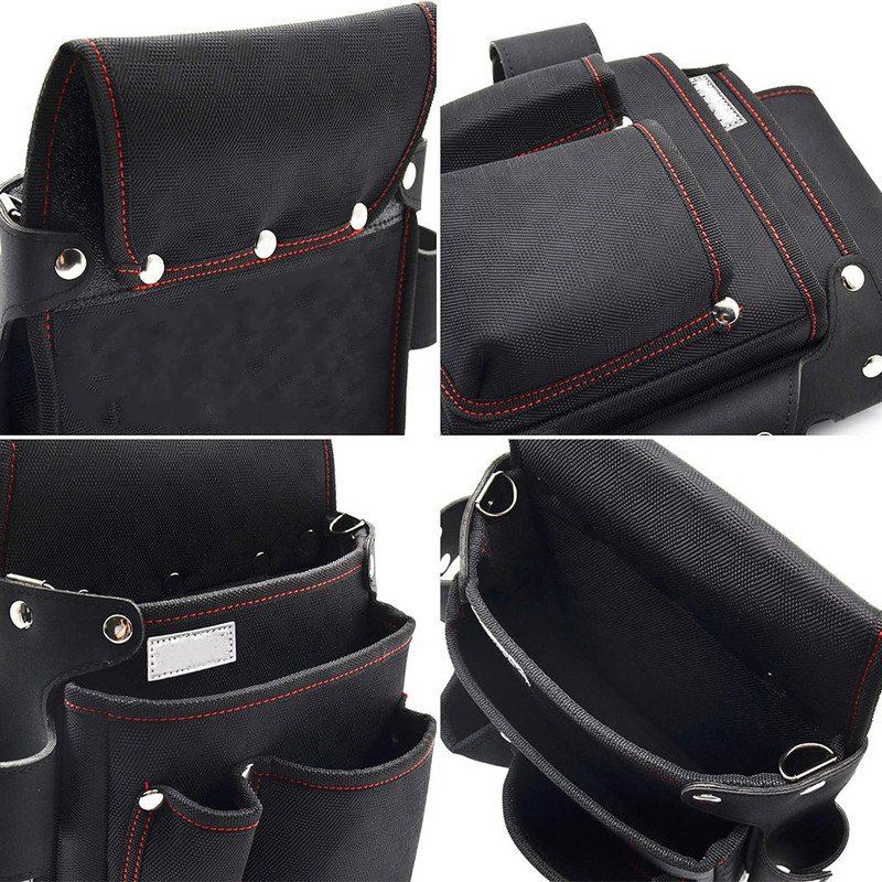 Instrumentu maisiņš Daudzfunkcionāls ūdensnecaurlaidīgs urbjmašīnas maciņš vidukļa instrumentu soma Elektriskā jostas jostas instrumentu maisiņa soma uzgriežņu āmuram