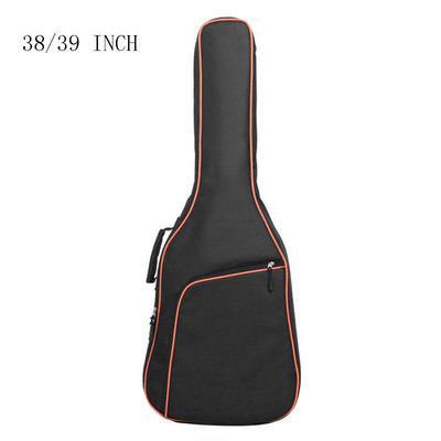 38/39 40/41 inch husă pentru chitară din material Oxford, cu margini colorate, cu bretele duble căptușite, rucsac moale, impermeabil, din bumbac, 10 mm