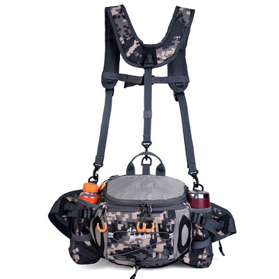 Geantă de talie pentru sporturi în aer liber Drumeții Ciclism Alpinism Rucsac bărbați Camping Geantă pentru bicicletă Sticlă de apă pentru alergare Geanta Mollel impermeabilă