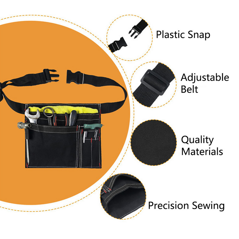 Audekls daudzfunkcionāls instruments vidukļa jostas soma Regulējama josta ar vairākām kabatām Vidukļa instrumentu soma salokāma uzglabāšanas turētāja organizatora maisiņš