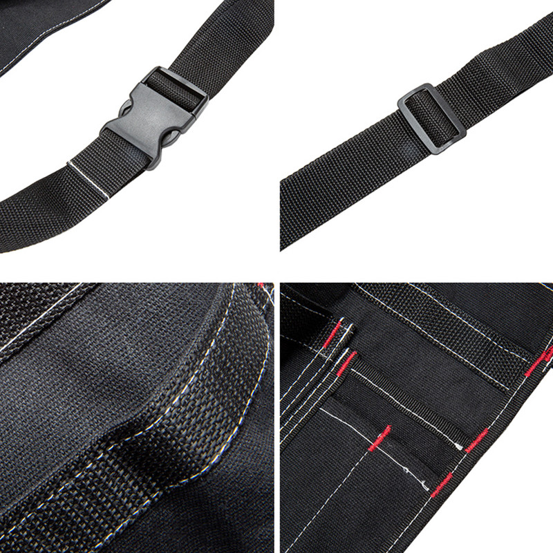 Audekls daudzfunkcionāls instruments vidukļa jostas soma Regulējama josta ar vairākām kabatām Vidukļa instrumentu soma salokāma uzglabāšanas turētāja organizatora maisiņš