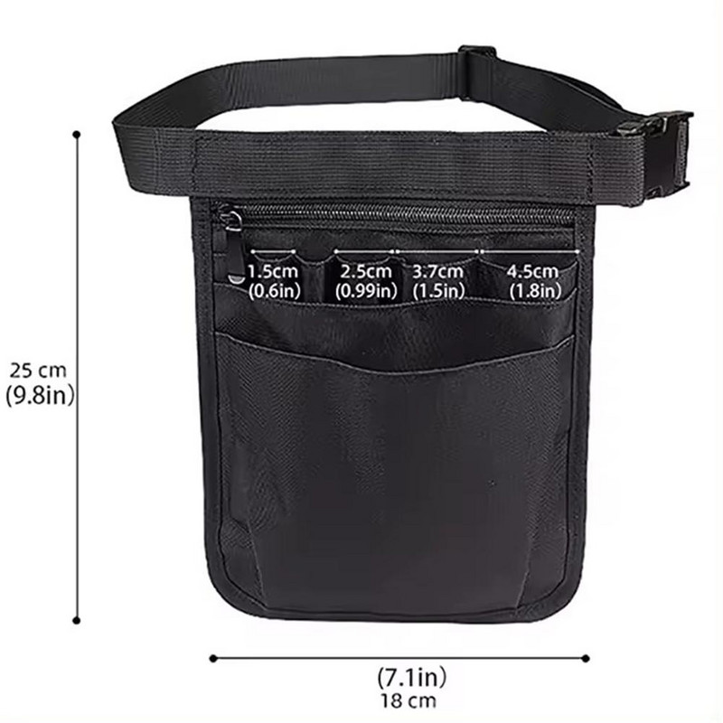 Vienkrāsains instrumentu jostas soma Medicīnas personāla universāla vairāku kabatu darba kabata Medicīnas piederumu uzglabāšanas medmāsas instrumentu soma