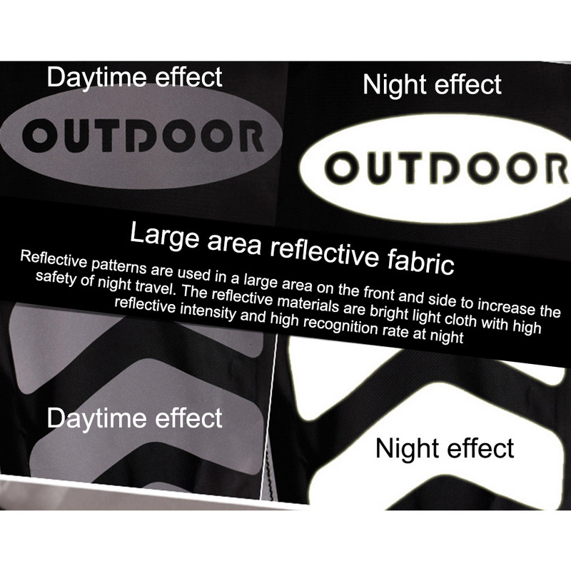 18-55L mugursomas lietus pārsegs, atstarojošs, ūdensnecaurlaidīgs āra putekļu necaurlaidīgs lietus pārsegs, kas paredzēts āra kempinga pārgājienu kāpšanas somai