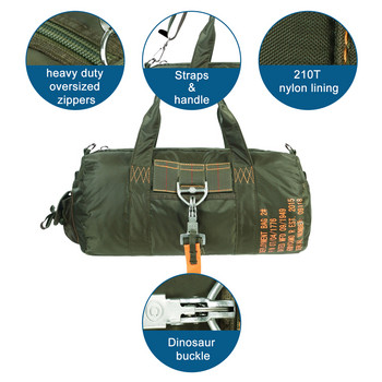 LQARMY Tactical Parachute Sport Duffle Bag 1000D Nylon Outdoor Belt Travel Bag Camping Tactical Crossbody Bag