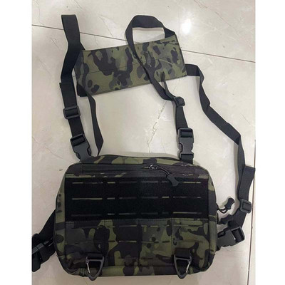 Lāzera taktiskā krūšu soma Vīriešu funkcionālā vestes soma izdzīvošanas CAMO Molle sistēmas komplekta soma mugursoma Lokomotīves mugursoma X423+A