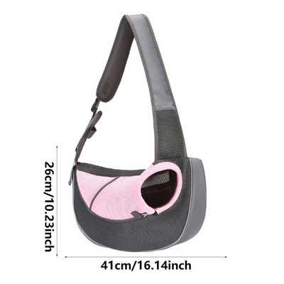 Nosiljka za pseću remen Torba za nošenje kućnih ljubimaca Torba za rame Podesiva remen za mačke Nosiljka za pse Mekana prozračna remen za nošenje psa koja se može prati