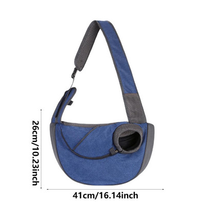 Nosiljka za pseću remen Torba za nošenje kućnih ljubimaca Torba za rame Podesiva remen za mačke Nosiljka za pse Mekana prozračna remen za nošenje psa koja se može prati