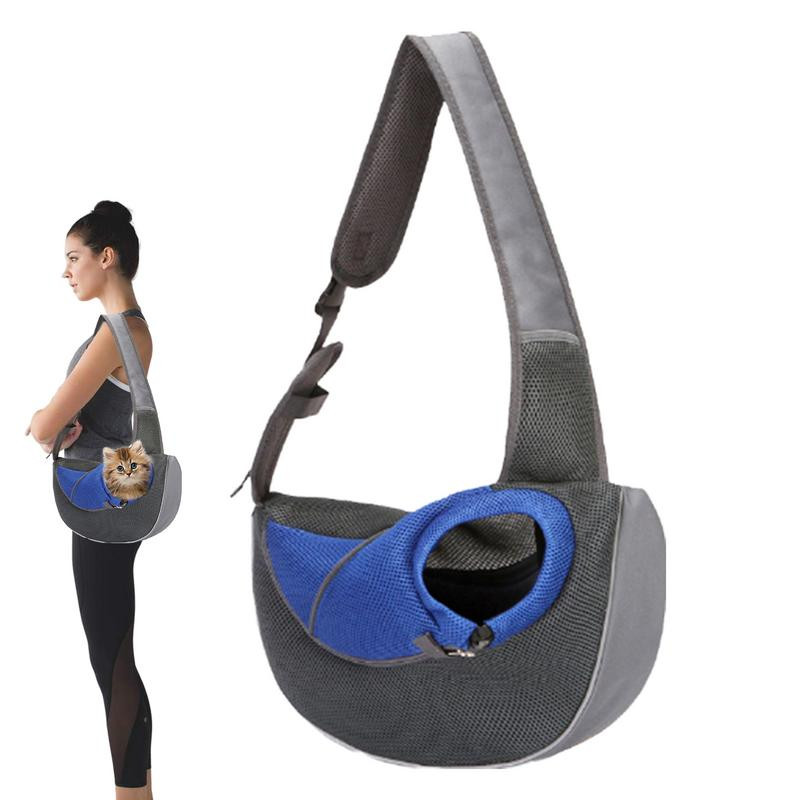 Nosiljka za pseću remen Torba za nošenje kućnih ljubimaca Torba za rame Podesiva remen za mačke Nosiljka za pse Mekana prozračna remen za nošenje psa koja se može prati