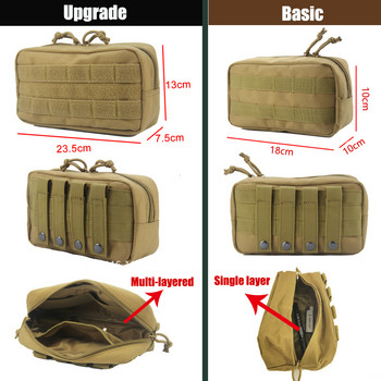 Military Tactical Waist Bag Molle Pouch Εργαλεία EDC Ζώνη με φερμουάρ Πακέτο Τηλεφώνου Θήκη Τσέπης Airsoft Τηλέφωνο Ανδρική τσάντα κυνηγιού Molle