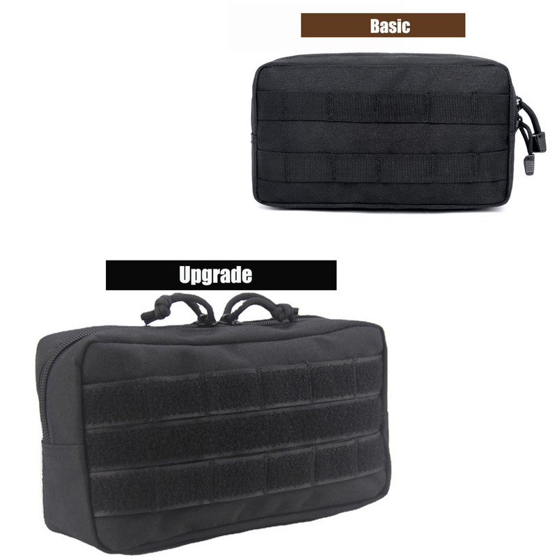 Molle tasak katonai taktikai deréktáska EDC eszközök Cipzáras derék öv csomag telefontok zseb Airsoft telefon férfi Molle vadásztáska