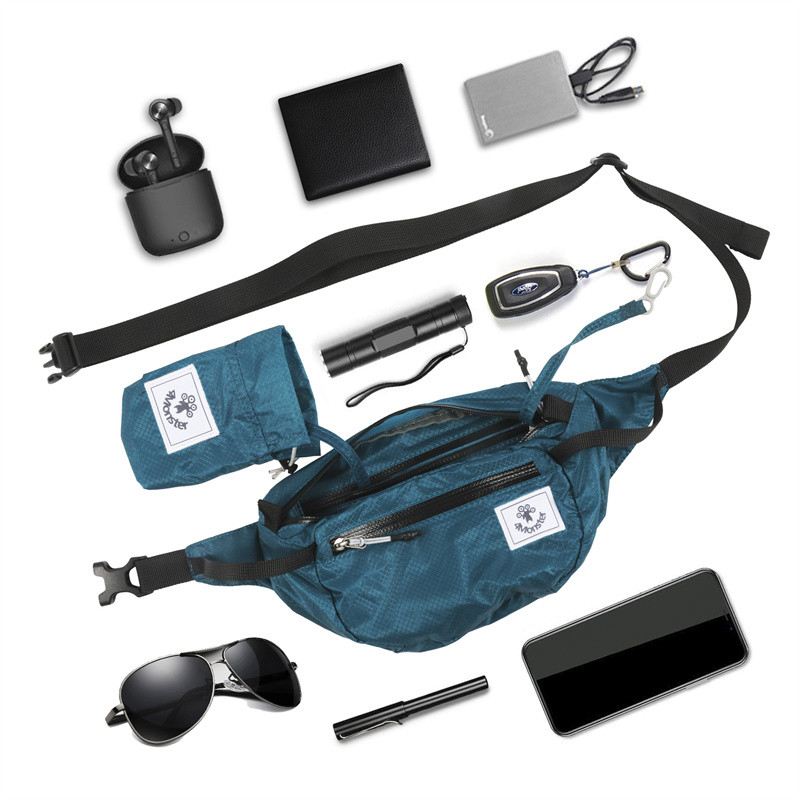 Πακέτα μέσης πεζοπορίας φορητά, 2L ανθεκτικά στο νερό Πακέτα Hiking Fanny Ελαφρύ με ρυθμιζόμενο λουρί