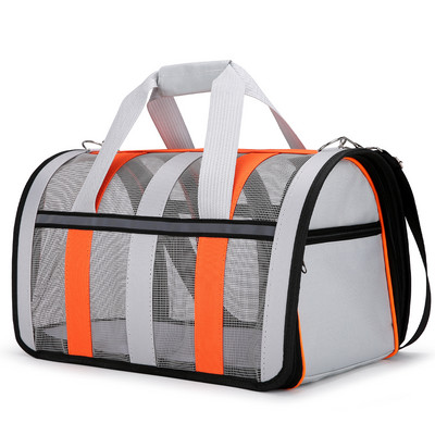 Lielas ietilpības kaķu soma Pārnēsājama daudzventilējama soma Elpojoša sietveida mājdzīvnieku mugursoma, kas piemērota mazu kaķu piederumiem