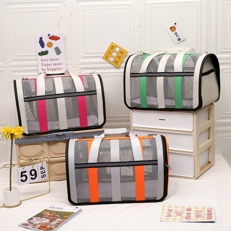 Lielas ietilpības kaķu soma Pārnēsājama daudzventilējama soma Elpojoša sietveida mājdzīvnieku mugursoma, kas piemērota mazu kaķu piederumiem