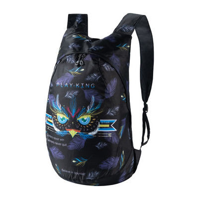 PLAYKING Āra viegla neilona salokāma mugursoma ceļojumu sievietēm Ūdensizturīgas īpaši vieglas mugursomas Saliekama soma Vīrietim pārgājieniem 30L