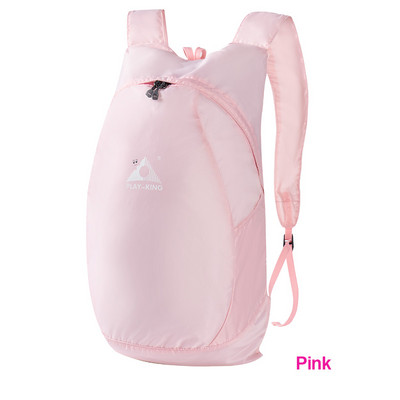PLAYKING Āra viegla neilona salokāma mugursoma ceļojumu sievietēm Ūdensizturīgas īpaši vieglas mugursomas Saliekama soma Vīrietim pārgājieniem 30L