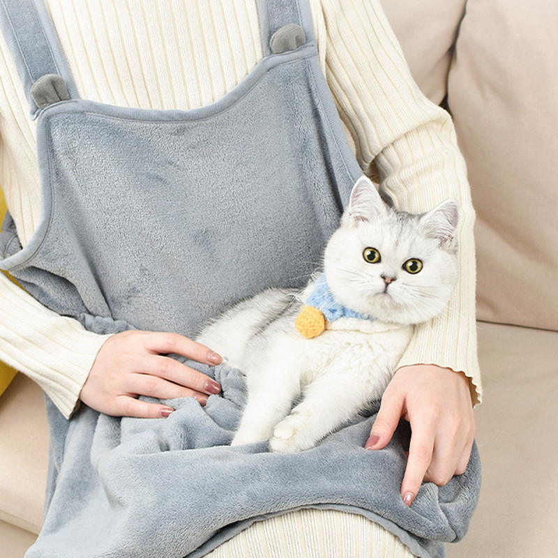 Mājdzīvnieku pārnēsāšanas priekšauts āra ceļojumiem Mazie kaķu suņi Piekarināma lādes soma Kaķa guļamkabata Ziemas plīša mājdzīvnieku somiņa