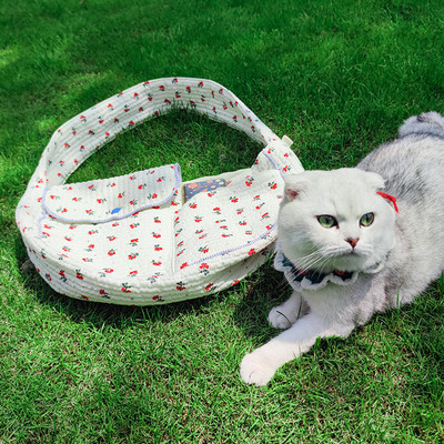 Geantă de transport pentru pisici Cățeluș Cățeluș Geantă de mână pentru călătorie în aer liber Pânză Geanta pentru pisici cu un singur umăr Geantă de tote confortabilă Respirabilă