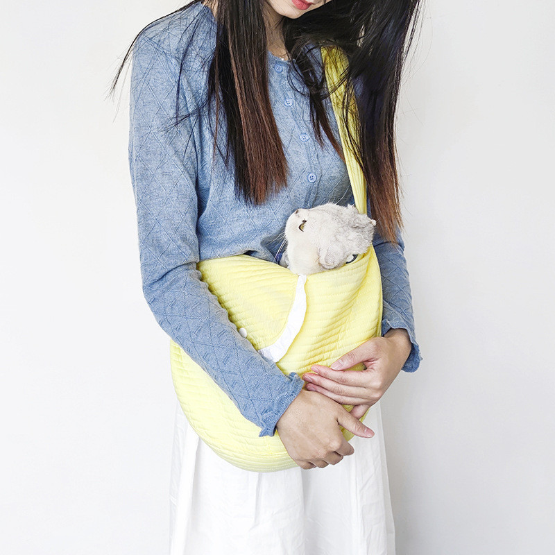 Geantă de transport pentru pisici Cățeluș Cățeluș Geantă de mână pentru călătorie în aer liber Pânză Geanta pentru pisici cu un singur umăr Geantă de tote confortabilă Respirabilă