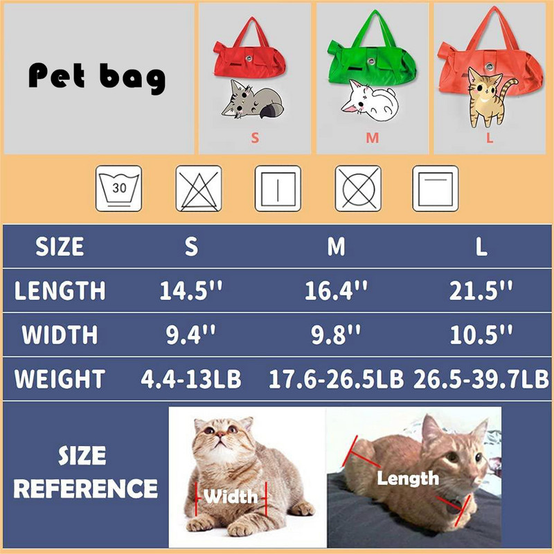 Sklopiva torba za nošenje za mačke Prijenosna putna torba za mačke Mekana torba za grebanje Posebna fiksna za mačje torbe za ubrizgavanje noktiju Torba za životinje