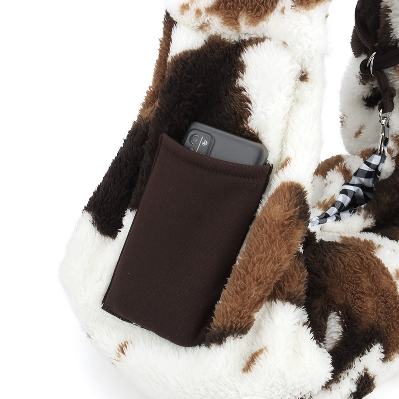 Mīksta plīša maza suņu soma Pet Carrier Cat Bag kucēnu kaķēnu ceļojumu plecu stropu soma