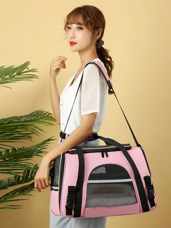 Salokāma kaķu mugursoma mājdzīvnieku sunim kaķu somaKaķu pārnēsāšanas somas Transportēšanas mājdzīvnieku soma ar aizslēdzamiem drošības rāvējslēdzējiem Pārnēsājama elpojoša