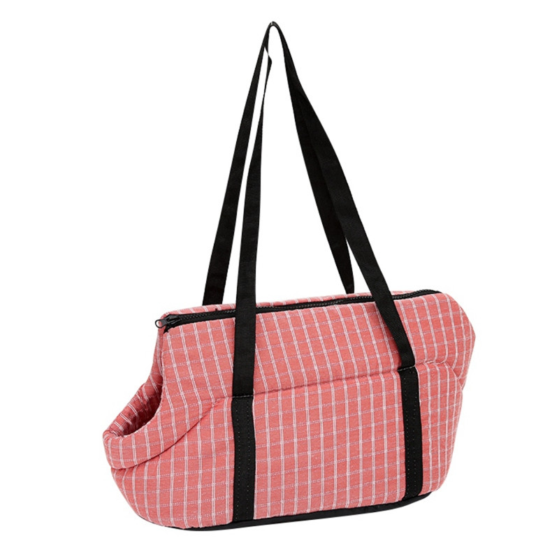 Karirana torba za kućne ljubimce za mačke Torba za nošenje Pse Ruksak Prijenosna ručna torba Putovanja na otvorenom Plišana torba za mačke Krevet Štene Dodaci za kućne ljubimce