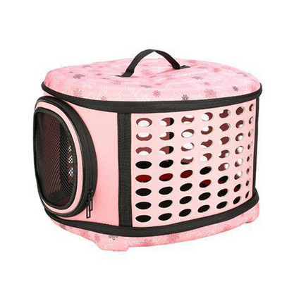 Ceļojumu mājdzīvnieku soma Kaķu ziedu nēsātāji Somas Elpojošs Rozā Salokāms Mazs Suņi Āra Plecu soma Saliekama Kaķu pārnēsāšana